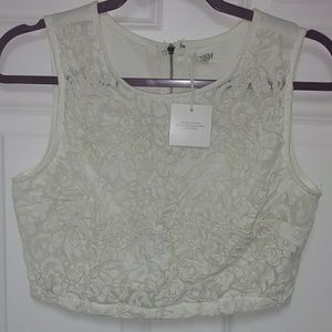 Tobi's White Lace Crop